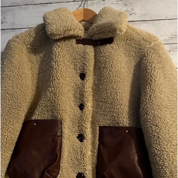 ZARA Sherpa Jacket Size S - Picture 7 of 7